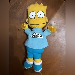 Bart Simpson Cartoon Character Plush with Blue Outfit